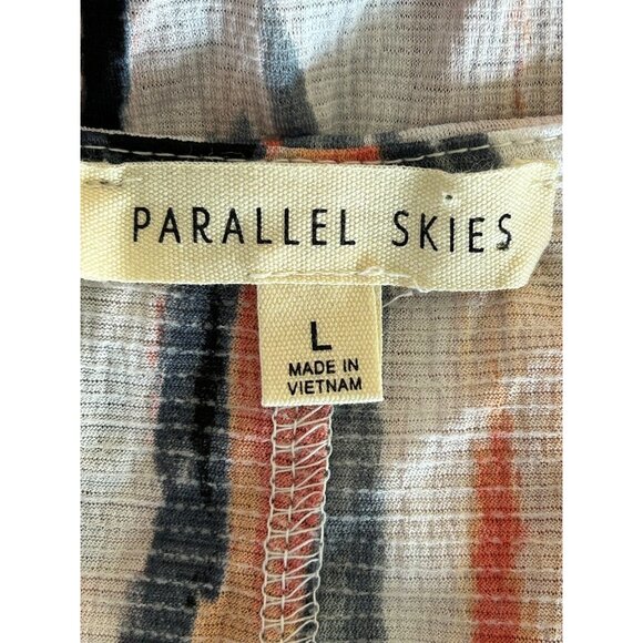NEW Parallel Skies Striped Button Front Knotted Top - Picture 5 of 12